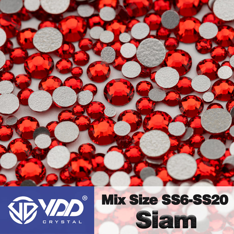 VDD 013 Siam Mix Size SS6-SS20 High Quality Glass Rhinestones Crystal Flatback Glitter Stones Nail Art DIY Crafts Decorations