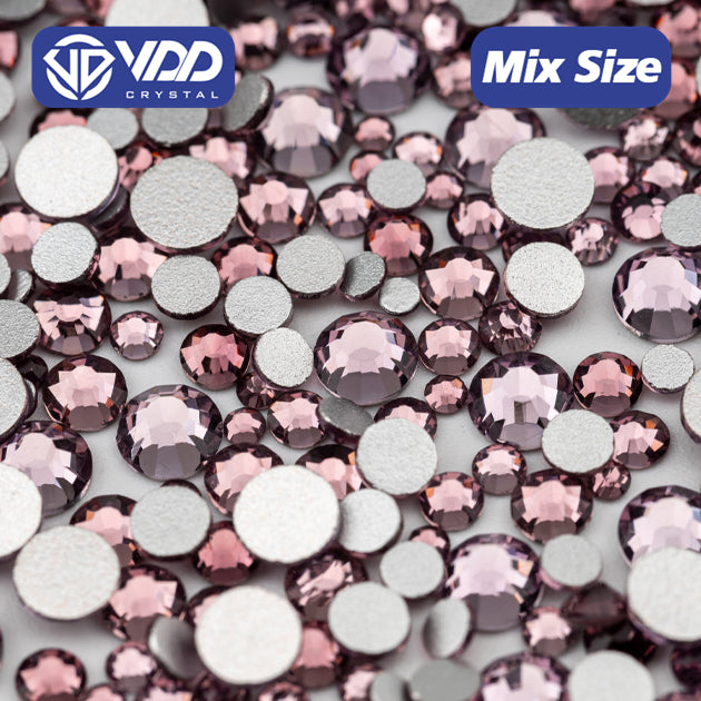 VDD 032 Lt.Amethyst Mix Size SS6-SS20 High Quality Glass Rhinestones Crystal Flatback Glitter Stones Nail Art DIY Crafts Decorations