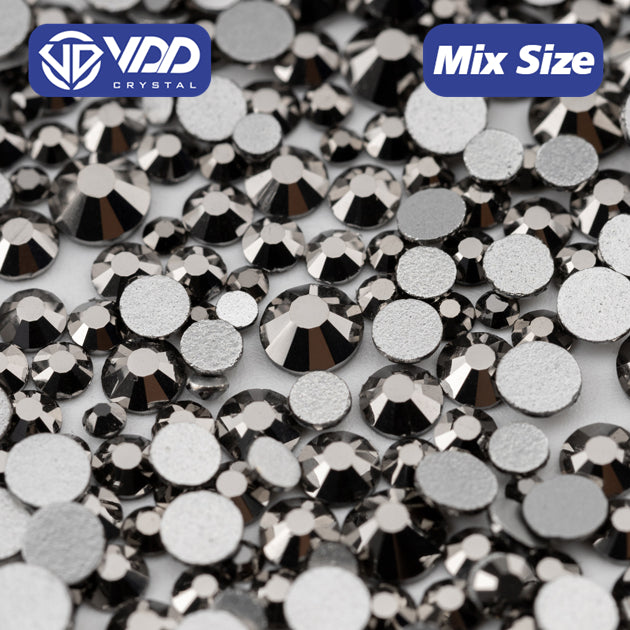 VDD 065 Hematite Mix Size SS6-SS20 High Quality Glass Rhinestones Crystal Flatback Glitter Stones Nail Art DIY Crafts Decorations
