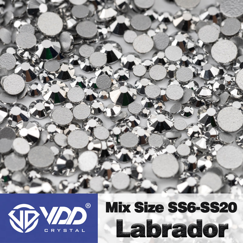 VDD 066 Labrador Mix Size SS6-SS20 High Quality Glass Rhinestones Crystal Flatback Glitter Stones Nail Art DIY Crafts Decorations