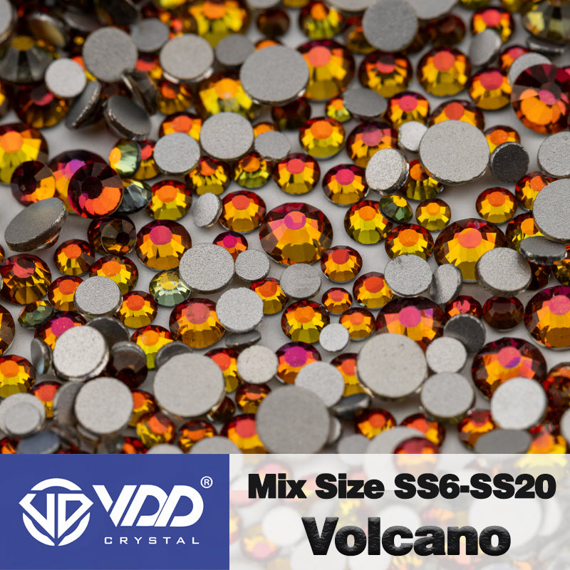 VDD 062 Volcano Mix Size SS6-SS20 High Quality Glass Rhinestones Crystal Flatback Glitter Stones Nail Art DIY Crafts Decorations