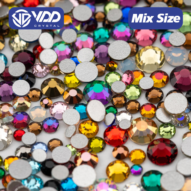 VDD Mix Color Mix Size SS6-SS20 High Quality Glass Rhinestones Crystal Flatback Glitter Stones Nail Art DIY Crafts Decorations