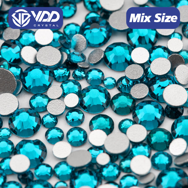 VDD 025 Indicolite Mix Size SS6-SS20 High Quality Glass Rhinestones Crystal Flatback Glitter Stones Nail Art DIY Crafts Decorations