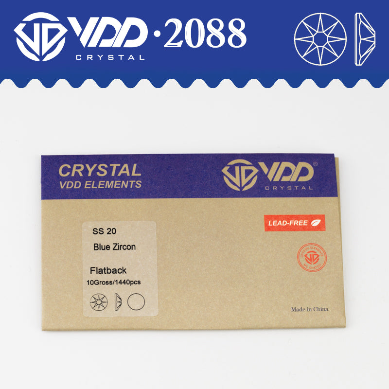 VDD 026 Blue Zircon SS16-SS30 High Quality AAAAA 2088 8 Big 8 Small Rhinestone Flatback Glitter Stone Crafts Nail Art Accessories
