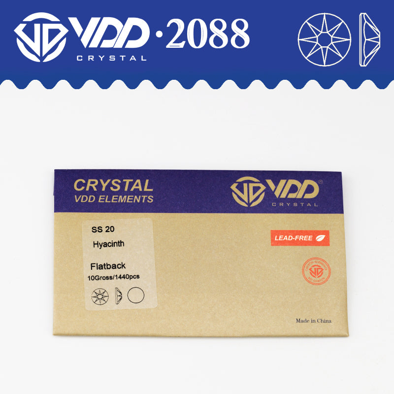 VDD 011 Hyacinth SS16-SS30 High Quality AAAAA 2088 8 Big 8 Small Rhinestone Flatback Glitter Stone Crafts Nail Art Accessories