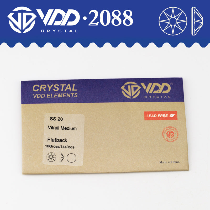 VDD 039 Vitrail Medium SS16-SS30 High Quality AAAAA 2088 8 Big 8 Small Rhinestone Flatback Glitter Stone Crafts Nail Art Accessories