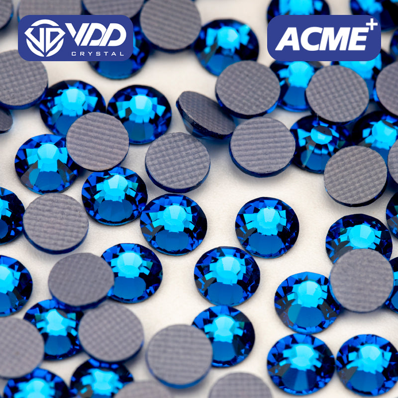 VDD 029 Capri Blue ACME+Series AAAAA Top Quality Hot-Fix Glass Crystal Rhinestones Flatback Strass Stones