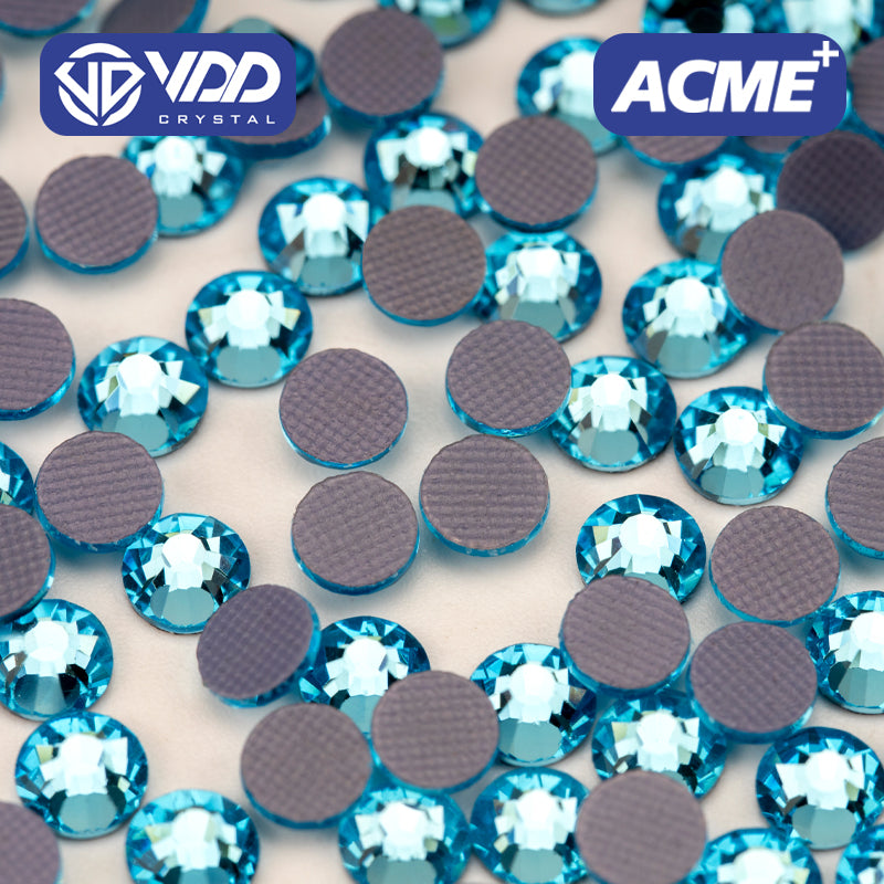VDD 027 Aquamarine ACME+Series AAAAA Top Quality Hot-Fix Glass Crystal Rhinestones Flatback Strass Stones