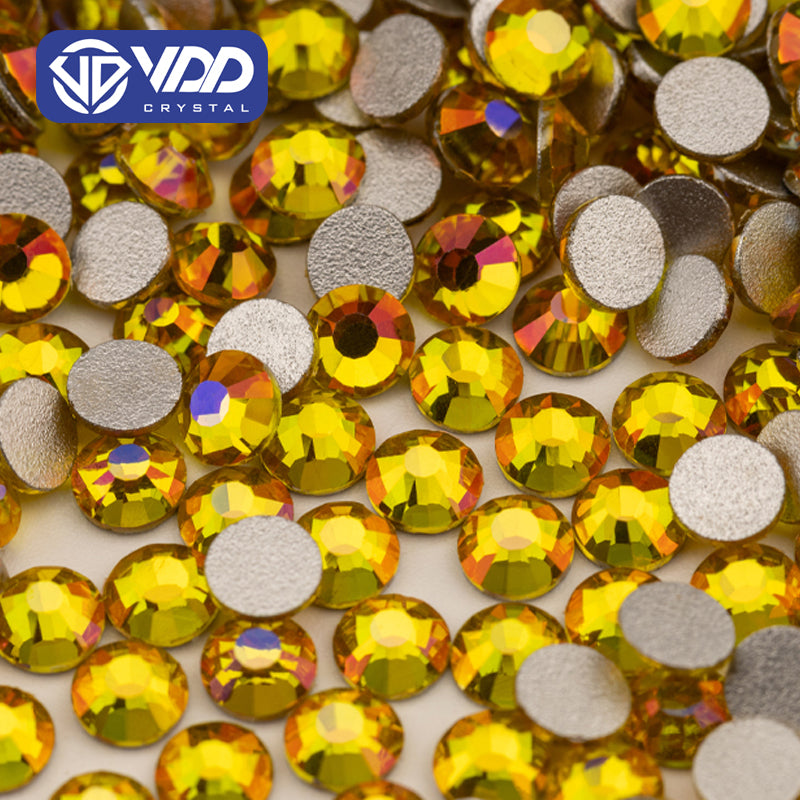 VDD 351 Magma Citrine Ocean Series High Quality Non-hotfix Glass Crystal Rhinestones Flatback Strass Stones