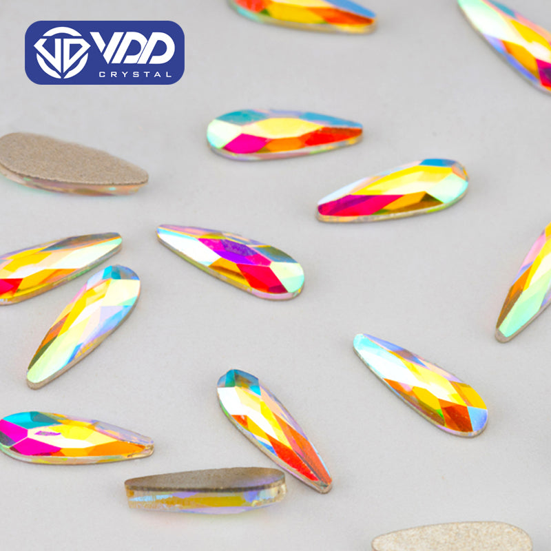 VDD 2.5x8mm - SAB13 100/500/1440Pcs Glass Shape Crystal Rhinestones Crystal AB Flatback Glitter Stones For DIY Nail Art Decorations SAB Series