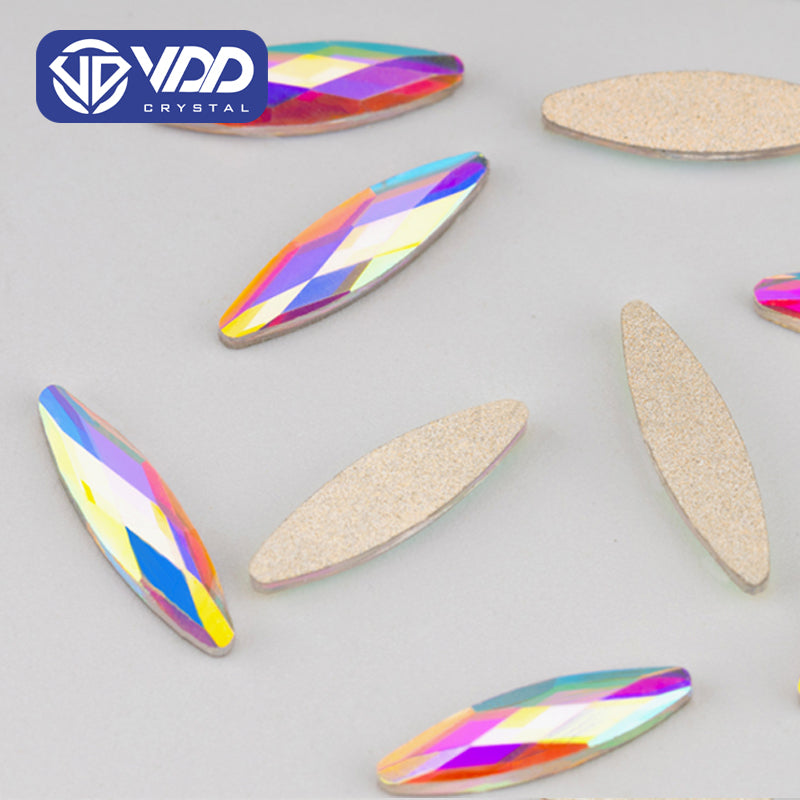VDD 3x11mm - SAB15 100/500/1440Pcs Glass Shape Crystal Rhinestones Crystal AB Flatback Glitter Stones For DIY Nail Art Decorations SAB Series