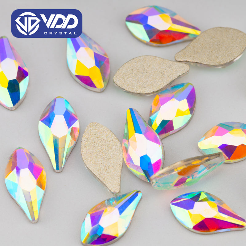 VDD 5x10mm - SAB16 100/500/1440Pcs Glass Shape Crystal Rhinestones Crystal AB Flatback Glitter Stones For DIY Nail Art Decorations SAB Series
