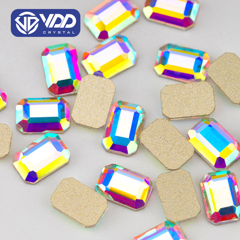 VDD 4x6mm - SAB18 100/500/1440Pcs Glass Shape Crystal Rhinestones Crystal AB Flatback Glitter Stones For DIY Nail Art Decorations SAB Series