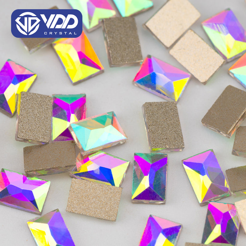 VDD 4x6mm - SAB25 100/500/1440Pcs Glass Shape Crystal Rhinestones Crystal AB Flatback Glitter Stones For DIY Nail Art Decorations SAB Series
