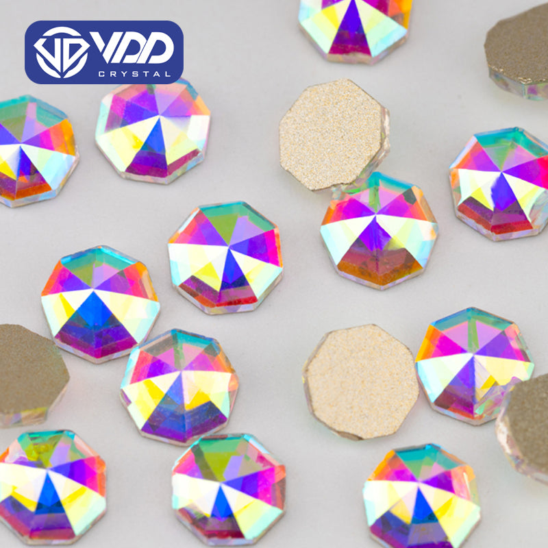 VDD 6x6mm - SAB30 100/500/1440Pcs Glass Shape Crystal Rhinestones Crystal AB Flatback Glitter Stones For DIY Nail Art Decorations SAB Series