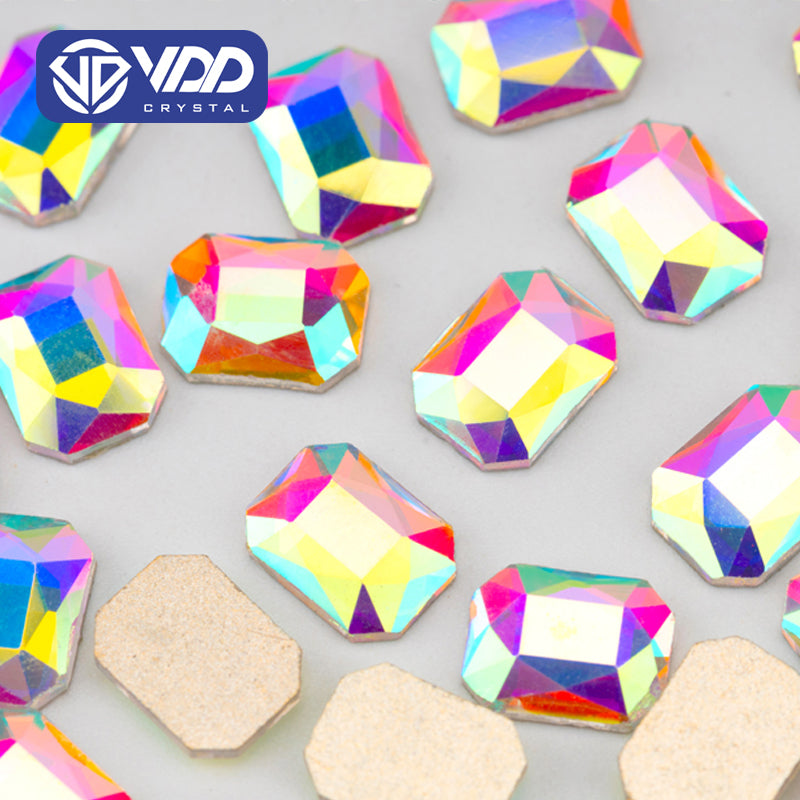 VDD 013 Siam Ocean Series - Cristales de imitación de vidrio sin fijación en caliente de alta calidad, piedras de estrás con parte posterior plana