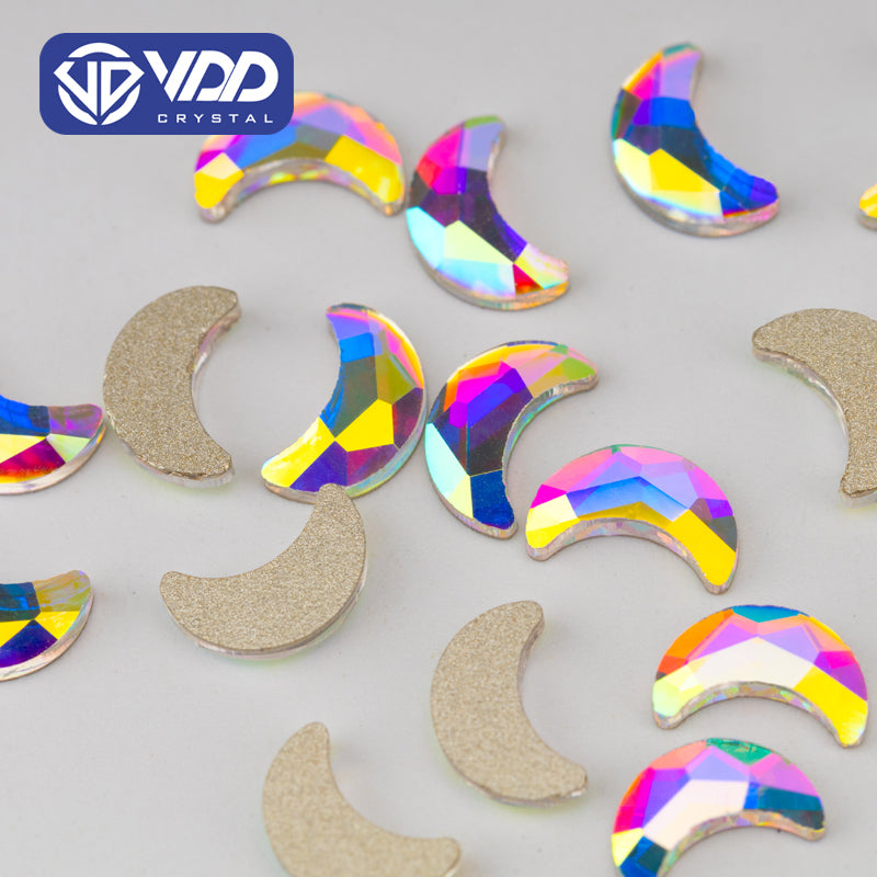 VDD 4x8mm - SAB40 100/500/1440Pcs Glass Shape Crystal Rhinestones Crystal AB Flatback Glitter Stones For DIY Nail Art Decorations SAB Series