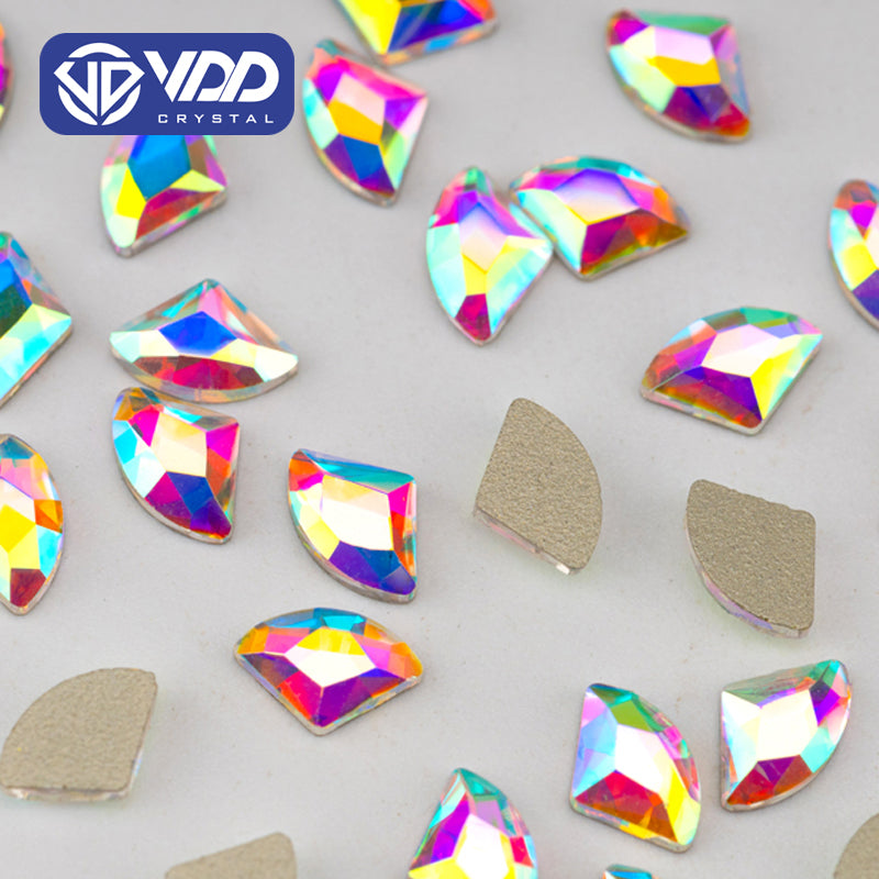 VDD 4x6mm - SAB45 100/500/1440Pcs Glass Shape Crystal Rhinestones Crystal AB Flatback Glitter Stones For DIY Nail Art Decorations SAB Series