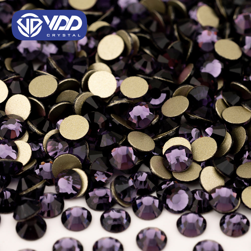 VDD 035 Tanzanite High Quality Glass Rhinestones Crystal Gold Flatback Strass Stones For Nail Art Crafts DIY Decorations