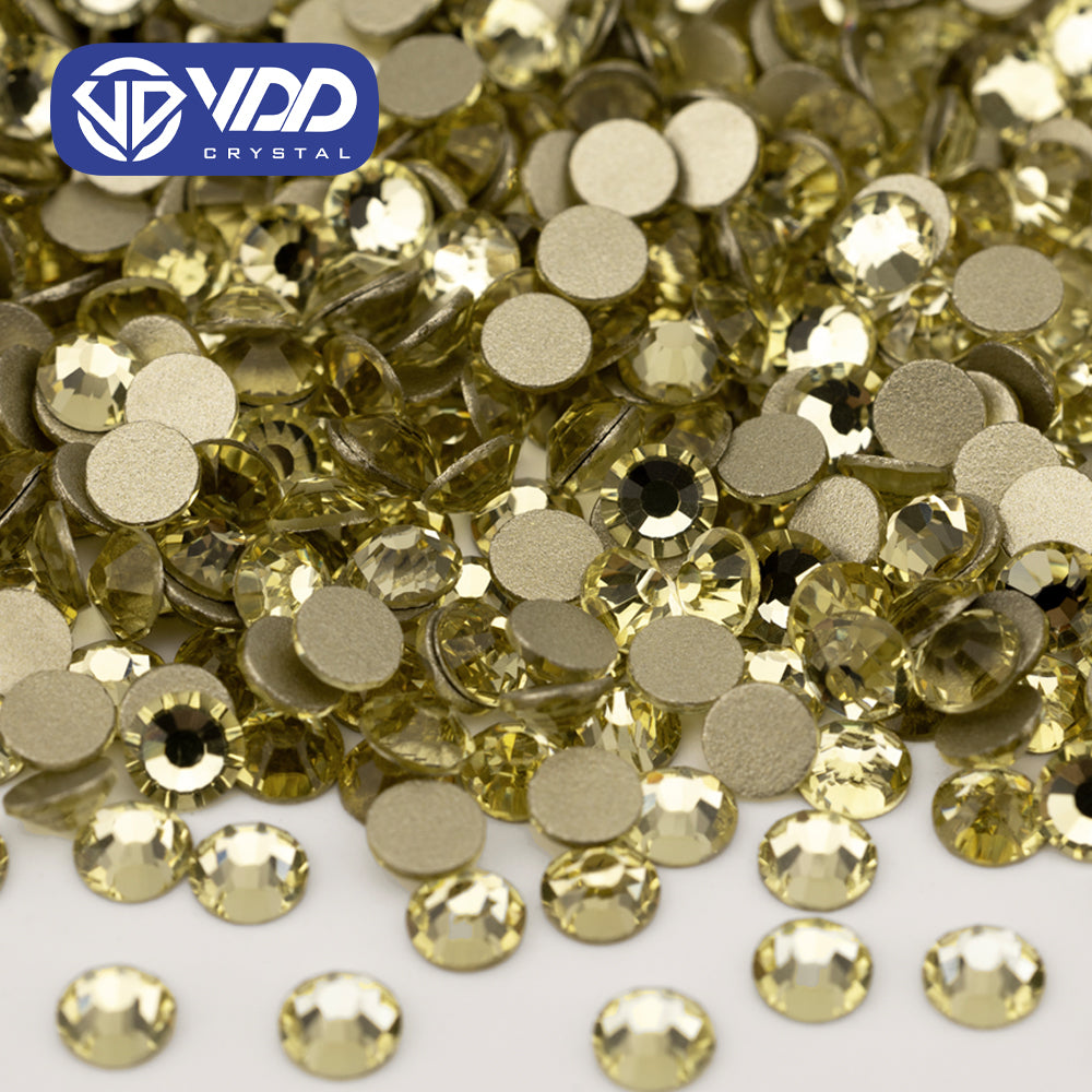 VDD 004 Jonquil SS4-SS20 High Quality Glass Rhinestones Crystal Gold Flatback Strass Stones For Nail Art Crafts DIY Decorations