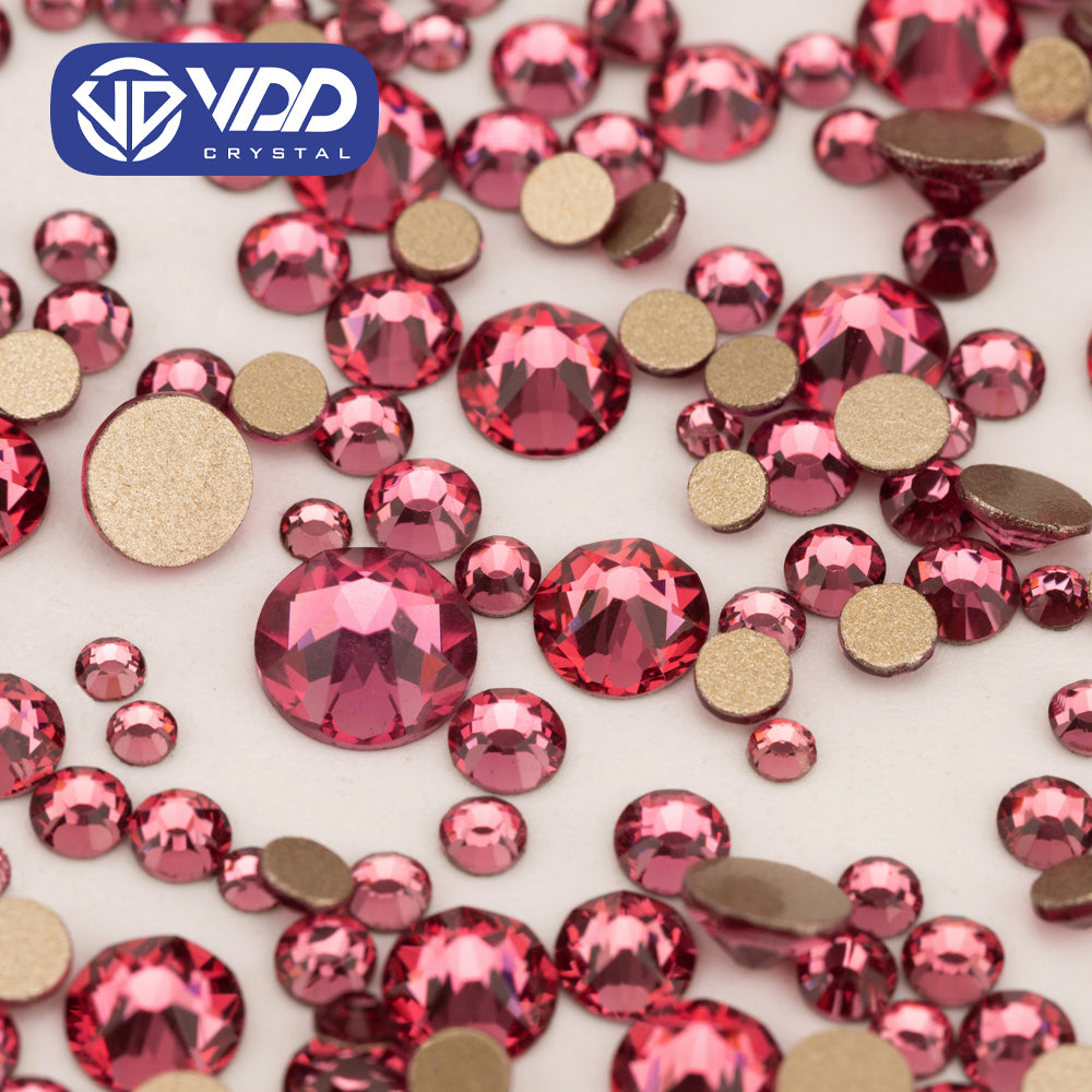 VDD 041 Rose Mix Size SS6-SS30 2088+1012 Non-hotfix Rhinestones High Quality AAAAA Glass Crystal Flatback Strass Stones BBmix-B229