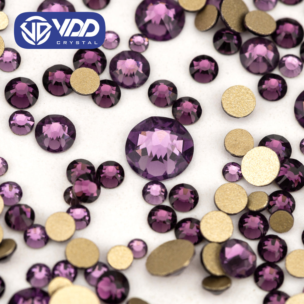 VDD 035 Tanzanite Mix Size SS6-SS30 2088+1012 Non-hotfix Rhinestones High Quality AAAAA Glass Crystal Flatback Strass Stones BBmix-B225