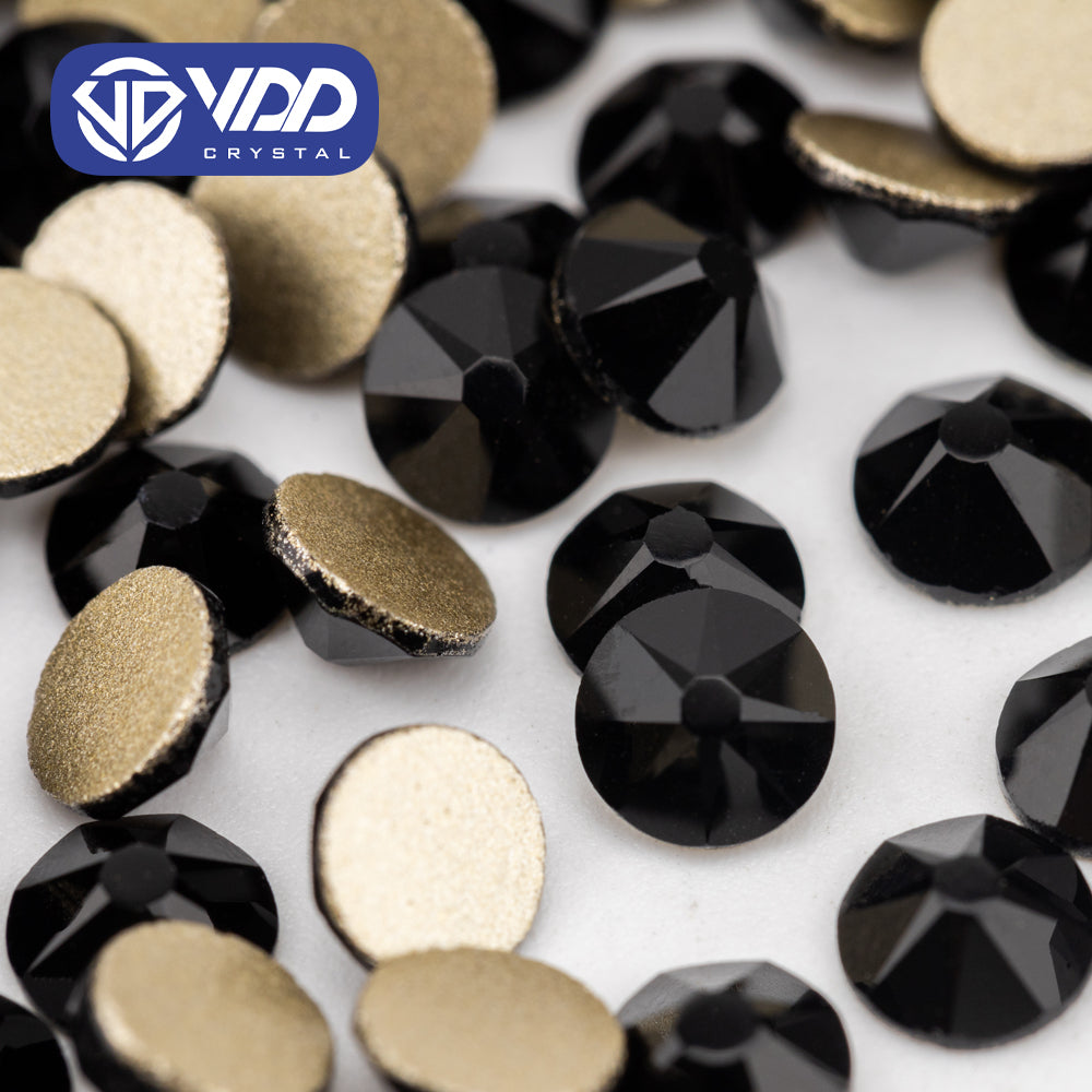VDD 002 Jet SS16-SS30 High Quality AAAAA 2088 8 Big 8 Small Rhinestone Flatback Glitter Stone Crafts Nail Art Accessories