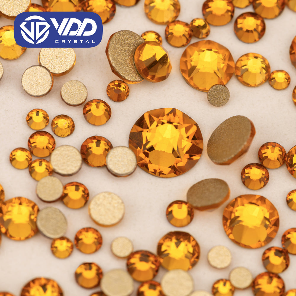 VDD 006 Topaz Mix Size SS6-SS30 2088+1012 Non-hotfix Rhinestones High Quality AAAAA Glass Crystal Flatback Strass Stones BBmix-B207