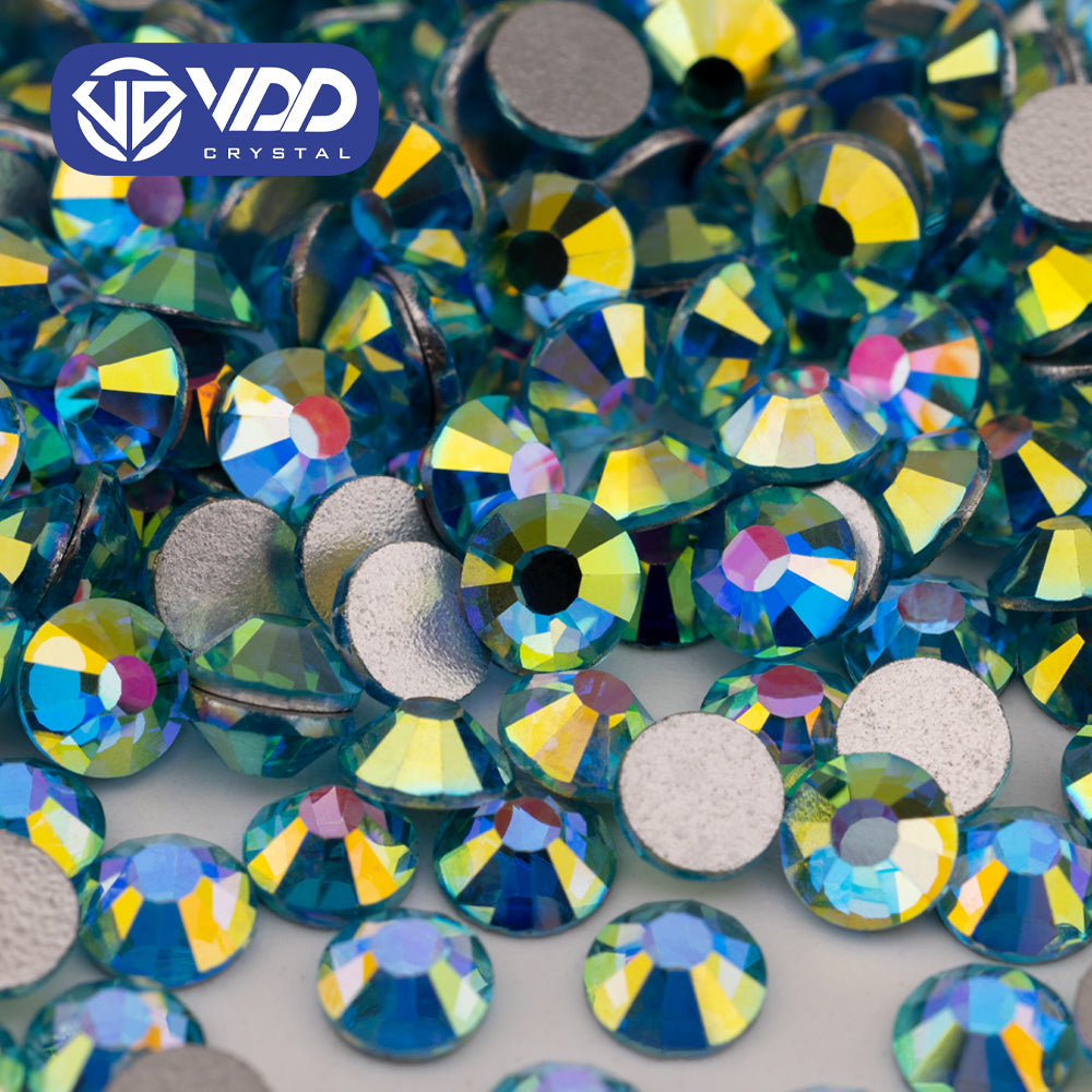 VDD 433 Glitz-Azure SS4-SS30 High Quality Glass Rhinestones Crystal Flatback Strass Diamond Stones For DIY Nail Art Accessories