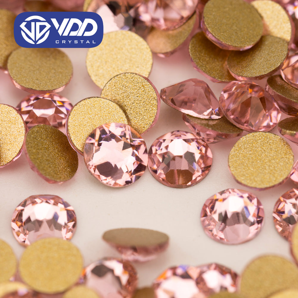 VDD 040 Light Rose SS16-SS30 High Quality AAAAA 2088 8 Big 8 Small Rhinestone Flatback Glitter Stone Crafts Nail Art Accessories