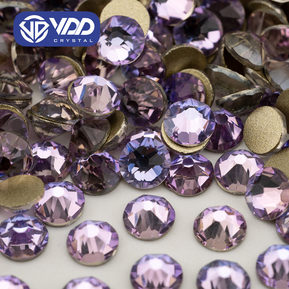 VDD 037 Angel Violet SS16-SS30 High Quality 2088 Rhinestone Crystal 8 Big 8 Small Flatback Stones For DIY Nail Art Accessories