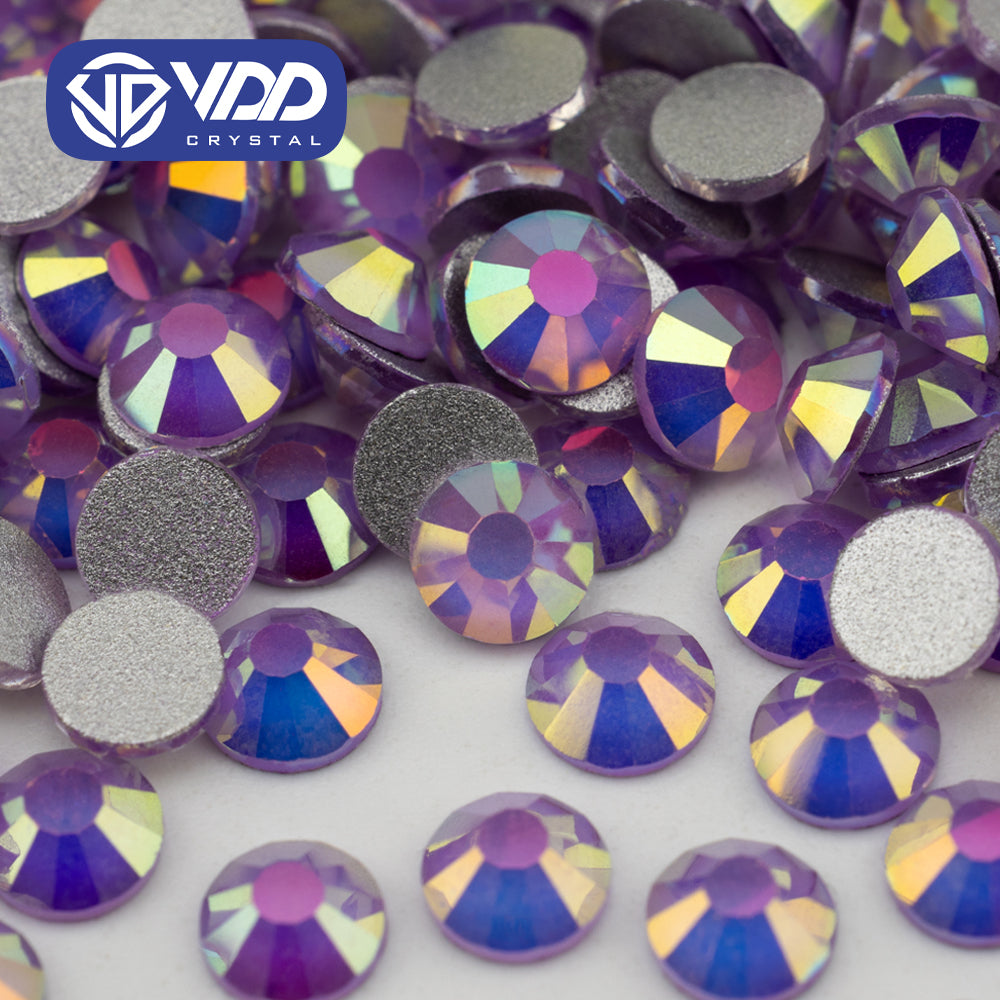 VDD 488 Gleam-Purple SS4-SS30 High Quality Glass Rhinestones Crystal Flatback Strass Bright Stones For DIY Nail Art Accessories