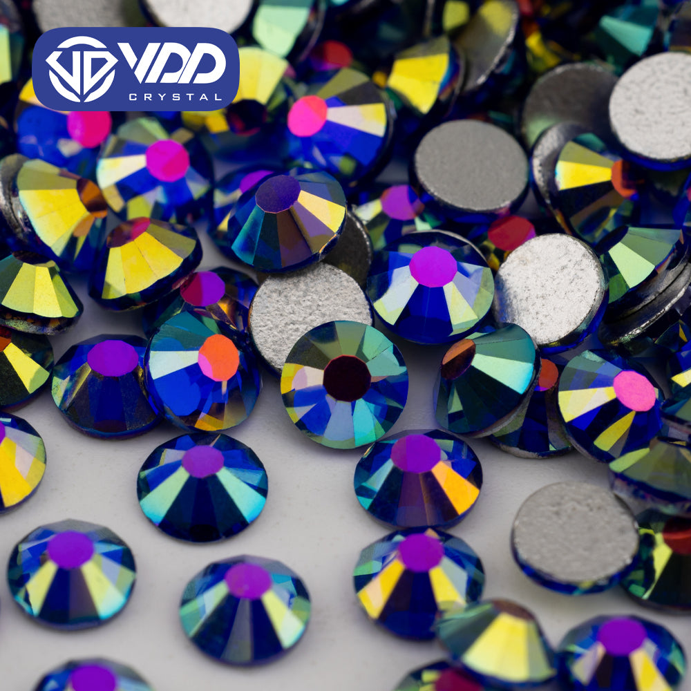 VDD 436 Glitz-Sapphire SS4-SS30 High Quality Glass Rhinestones Crystal Flatback Strass Diamond Stones For DIY Nail Art Accessories