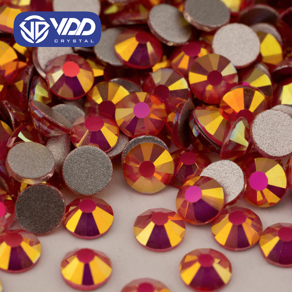 VDD 487 Gleam-Rose SS4-SS30 High Quality Glass Rhinestones Crystal Flatback Strass Bright Stones For DIY Nail Art Accessories