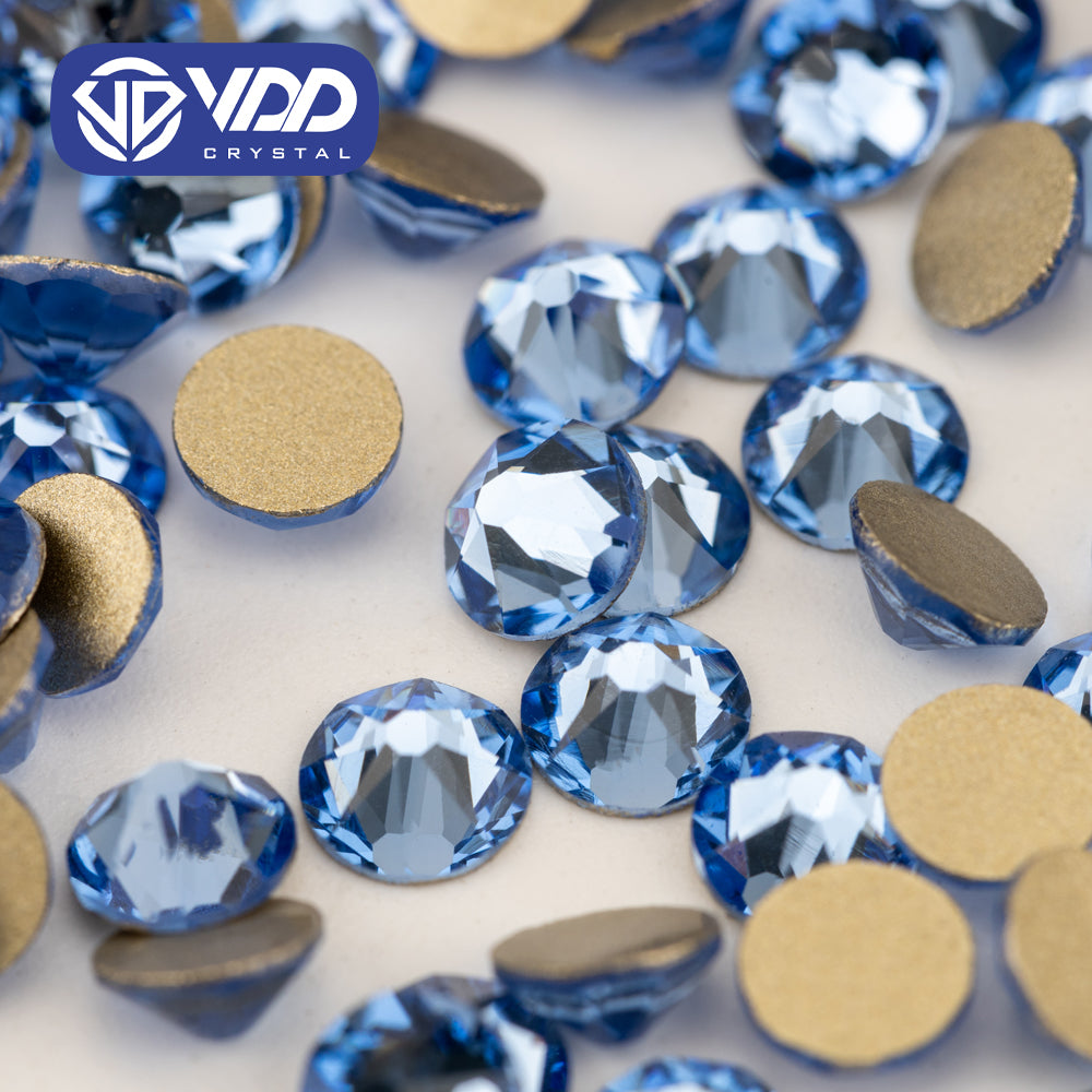 VDD 028 Lt.Sapphire SS16-SS30 High Quality AAAAA 2088 8 Big 8 Small Rhinestone Flatback Glitter Stone Crafts Nail Art Accessories