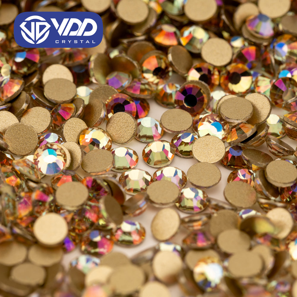 VDD 225 Memory High Quality Glass Rhinestones Crystal Gold Flatback Strass Stones For Nail Art Crafts DIY Decorations
