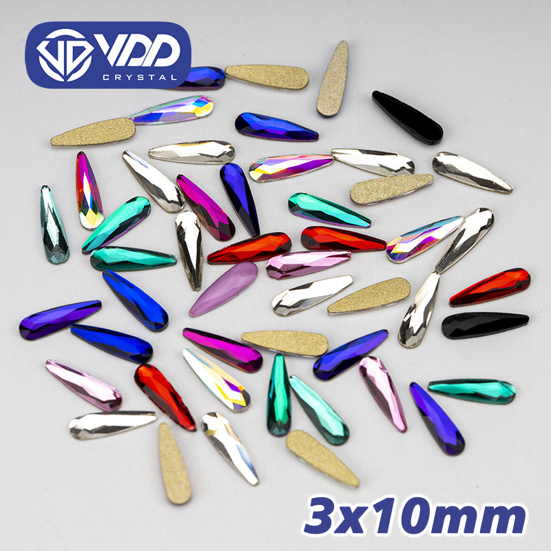 VDD Mixed Color Drop Mix Shape Non-hotfix Rhinestones Glass Crystal Flatback Strass Stones Shape