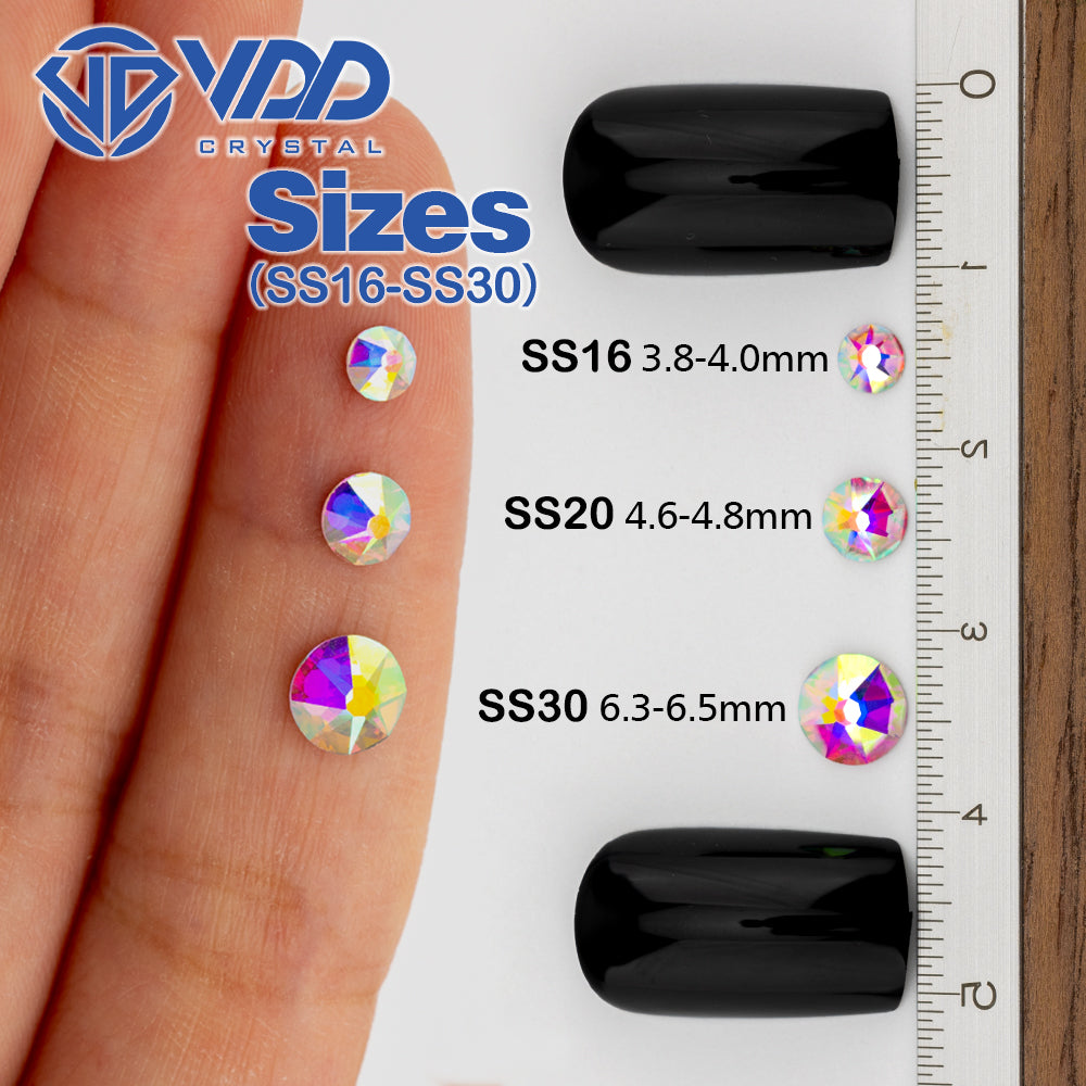 VDD 078 Light Rose AB SS16-SS30 High Quality AAAAA 2088 8 Big 8 Small Rhinestone Flatback Glitter Stone Crafts Nail Art Accessories