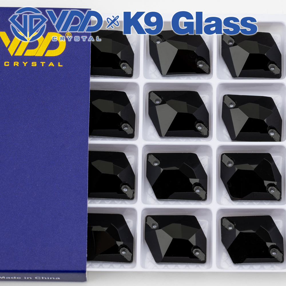 VDD S102 Jet Cosmic Top Quality K9 Glass Sew on Rhinestones Crystal Flatback Sewing Stones for Clothes Decorations