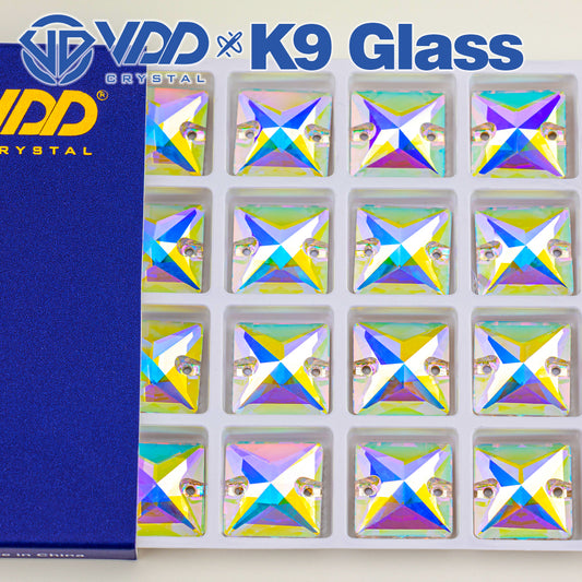 VDD 013 Siam Ocean Series - Cristales de imitación de vidrio sin fijación en caliente de alta calidad, piedras de estrás con parte posterior plana