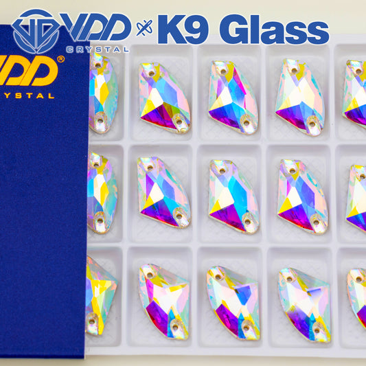 VDD S255 Crystal AB Galactic Top Quality K9 Glass Sew on Rhinestones Crystal Flatback Sewing Stones for Clothes Decorations