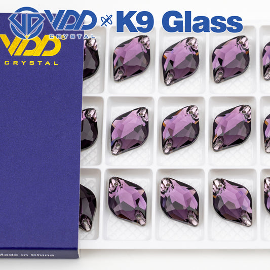 VDD 013 Siam Ocean Series - Cristales de imitación de vidrio sin fijación en caliente de alta calidad, piedras de estrás con parte posterior plana