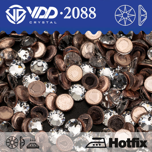 VDD 001 Crystal SS6-SS30 Top Quality AAAAA Hot-Fix 2088 Glass Rhinestones Crystal Flatback 8 Big 8 Small Glitter Stones DIY Clothes Garment