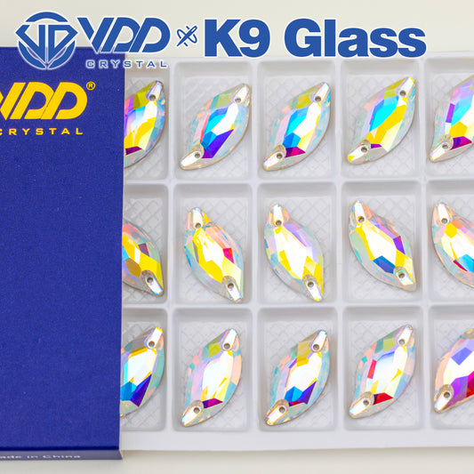VDD 013 Siam Ocean Series - Cristales de imitación de vidrio sin fijación en caliente de alta calidad, piedras de estrás con parte posterior plana