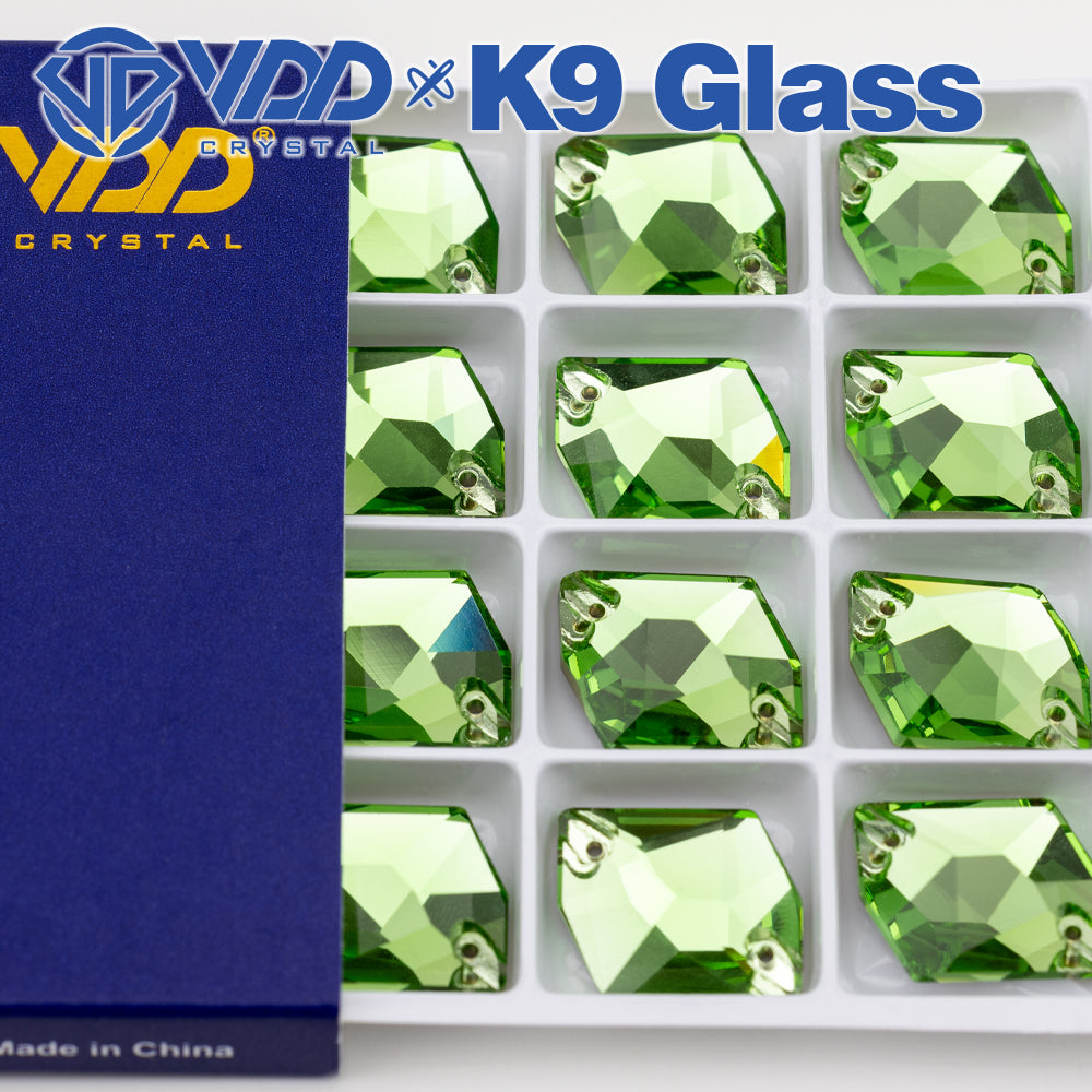 VDD S112 Lt.Peridot Cosmic Top Quality K9 Glass Sew on Rhinestones Crystal Flatback Sewing Stones for Clothes Decorations