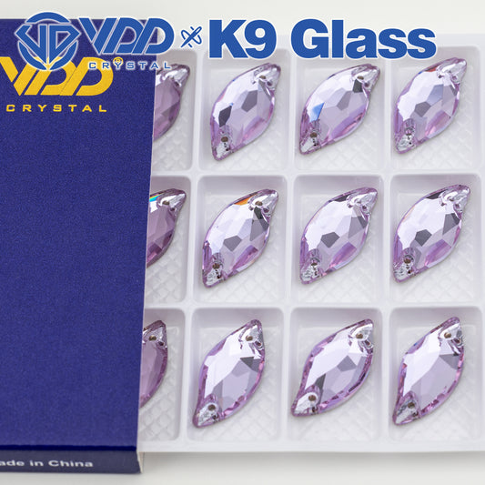 VDD 013 Siam Ocean Series - Cristales de imitación de vidrio sin fijación en caliente de alta calidad, piedras de estrás con parte posterior plana