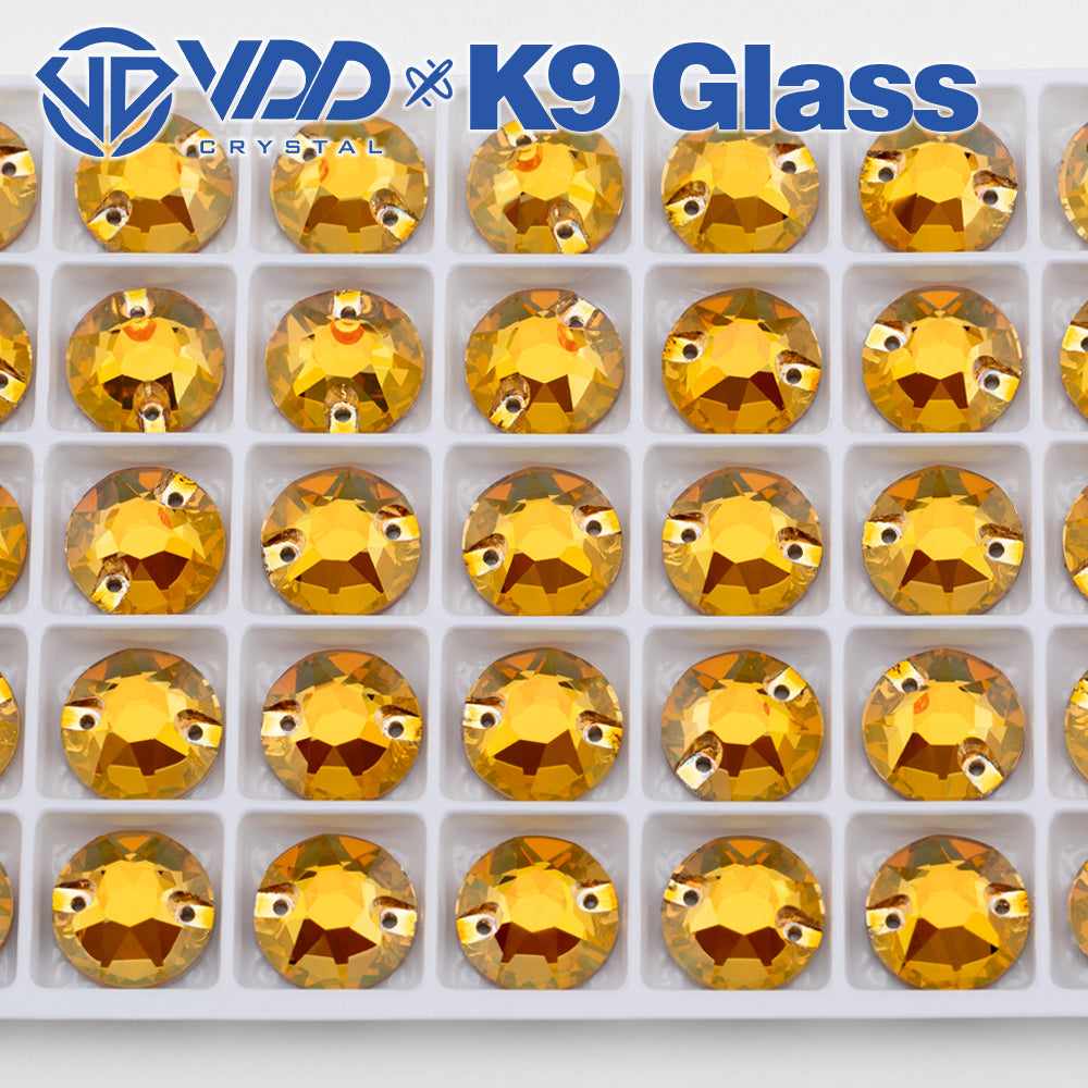 VDD S258 Sunshine 8 Big 8 Small Top Quality K9 Glass Sew on Rhinestones Crystal Flatback Sewing Stones for Clothes Decorations