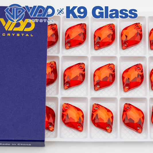 VDD 013 Siam Ocean Series - Cristales de imitación de vidrio sin fijación en caliente de alta calidad, piedras de estrás con parte posterior plana