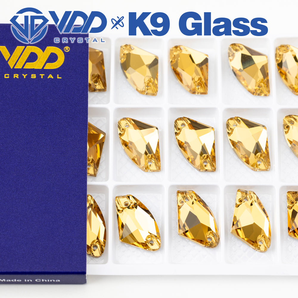 VDD S106 Lt.Co.Topaz Galactic Top Quality K9 Glass Sew on Rhinestones Crystal Flatback Sewing Stones for Clothes Decorations