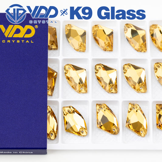 VDD S106 Lt.Co.Topaz Galactic Top Quality K9 Glass Sew on Rhinestones Crystal Flatback Sewing Stones for Clothes Decorations
